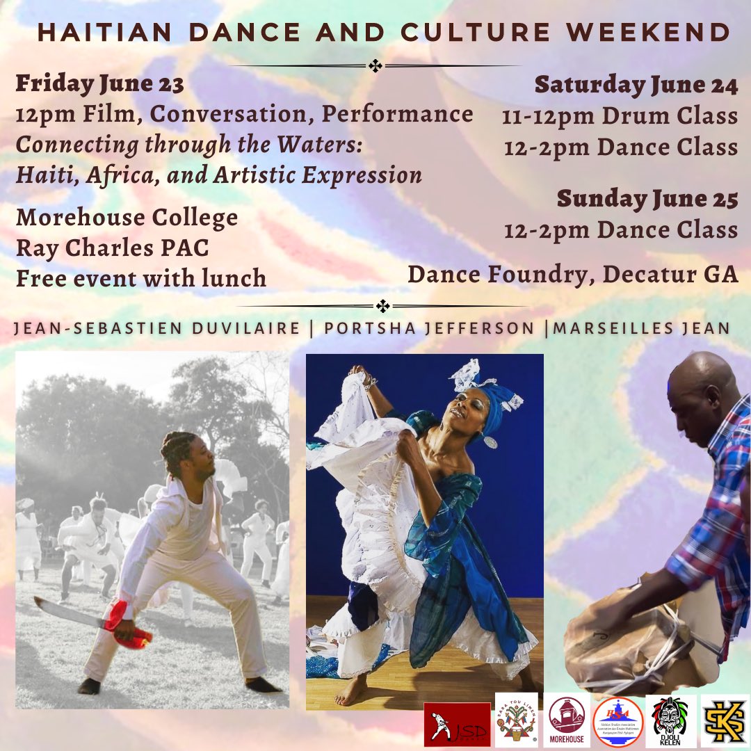 dashachapman's tweet photo. Haitian dance and culture weekend in Atlanta, June 23-25! #HaitianDance #HaitianDrumming #Ayiti  @HaitianStudies @Morehouse https://t.co/oAkP2VOfga