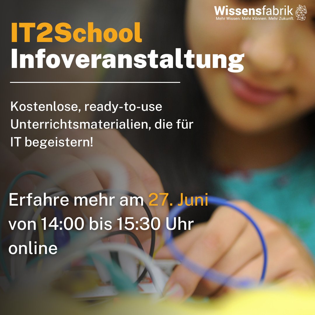 🎉 Lehrkräfte und MINT-Begeisterte in BaWü aufgepasst!
Ihr möchtet die digitale Bildung an eurer Schule stärken? Kein Problem! Mit dem kostenlosen Bildungsprojekt „IT2School – Gemeinsam IT entdecken“. Anmelden &amp; mehr erfahren: km-bw.de/,Lde/startseit…

#twlz #bildung #schule