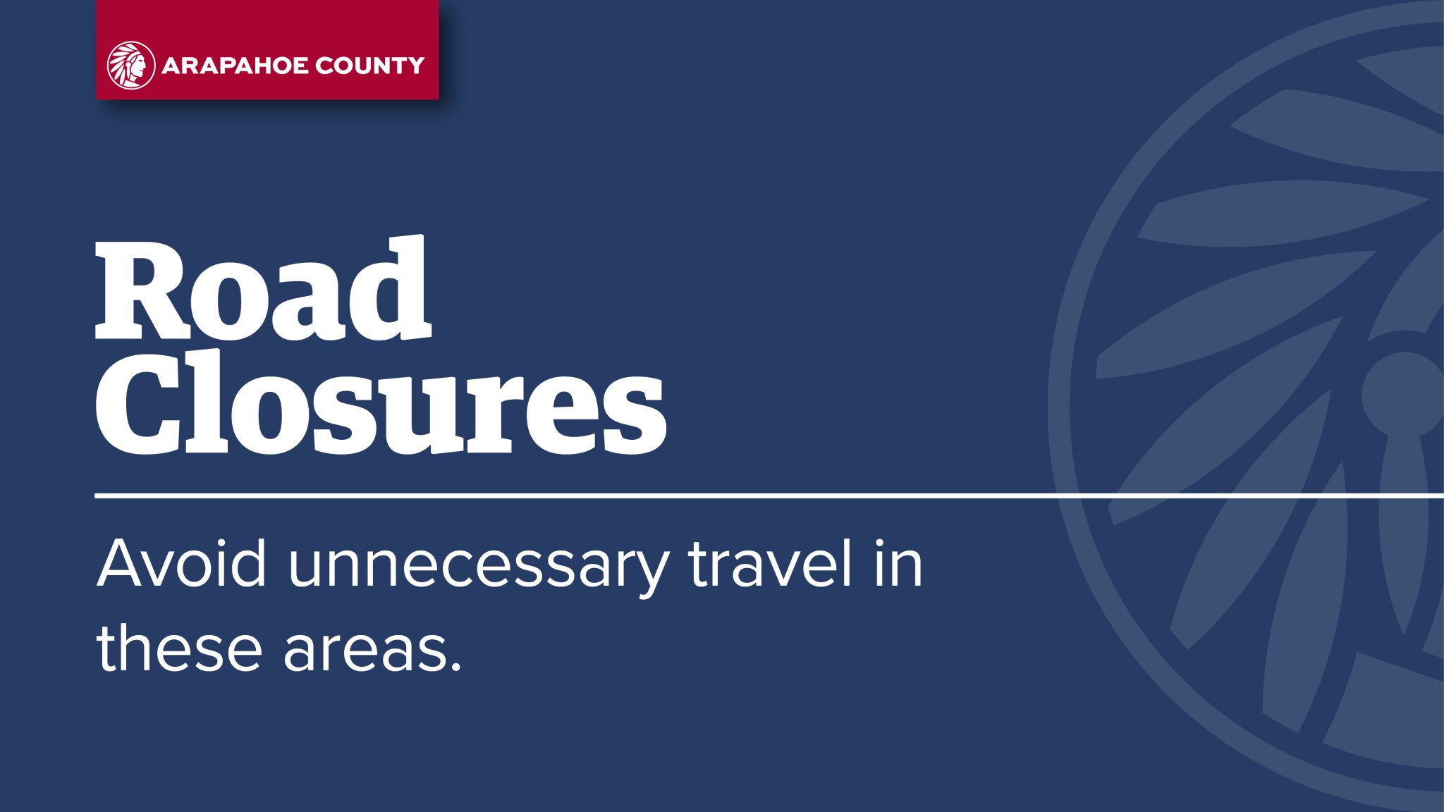 Arapahoe County on Twitter "Due to flooding that occurred overnight