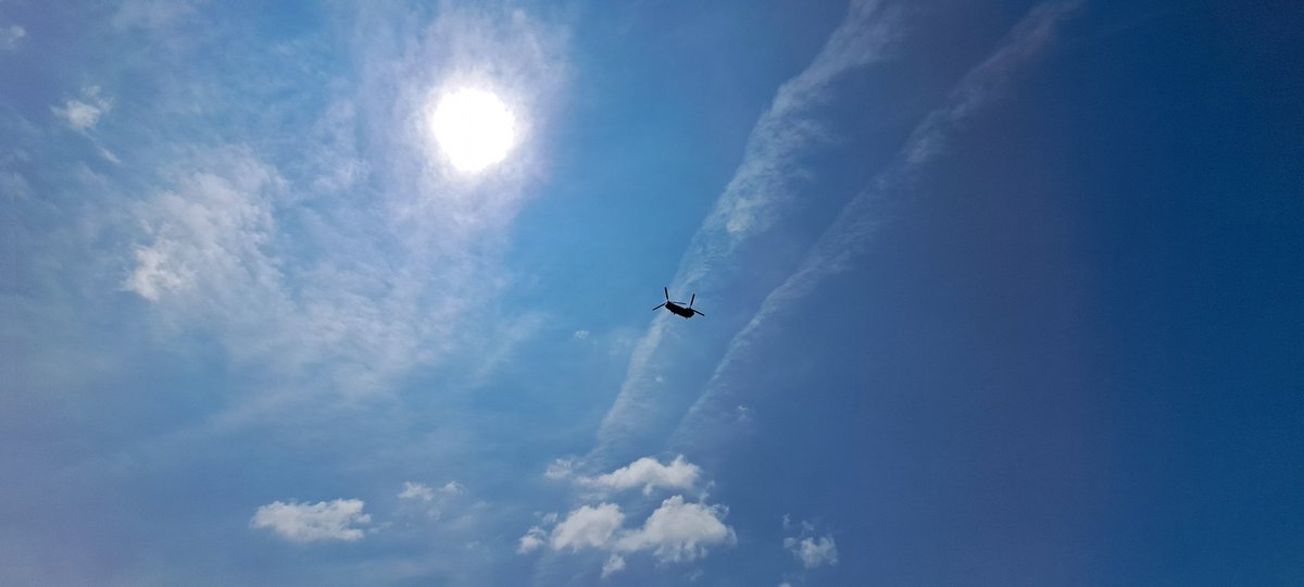 We even had a bonus flyby from an Apache and Chinook helicopter! #Southsea2023