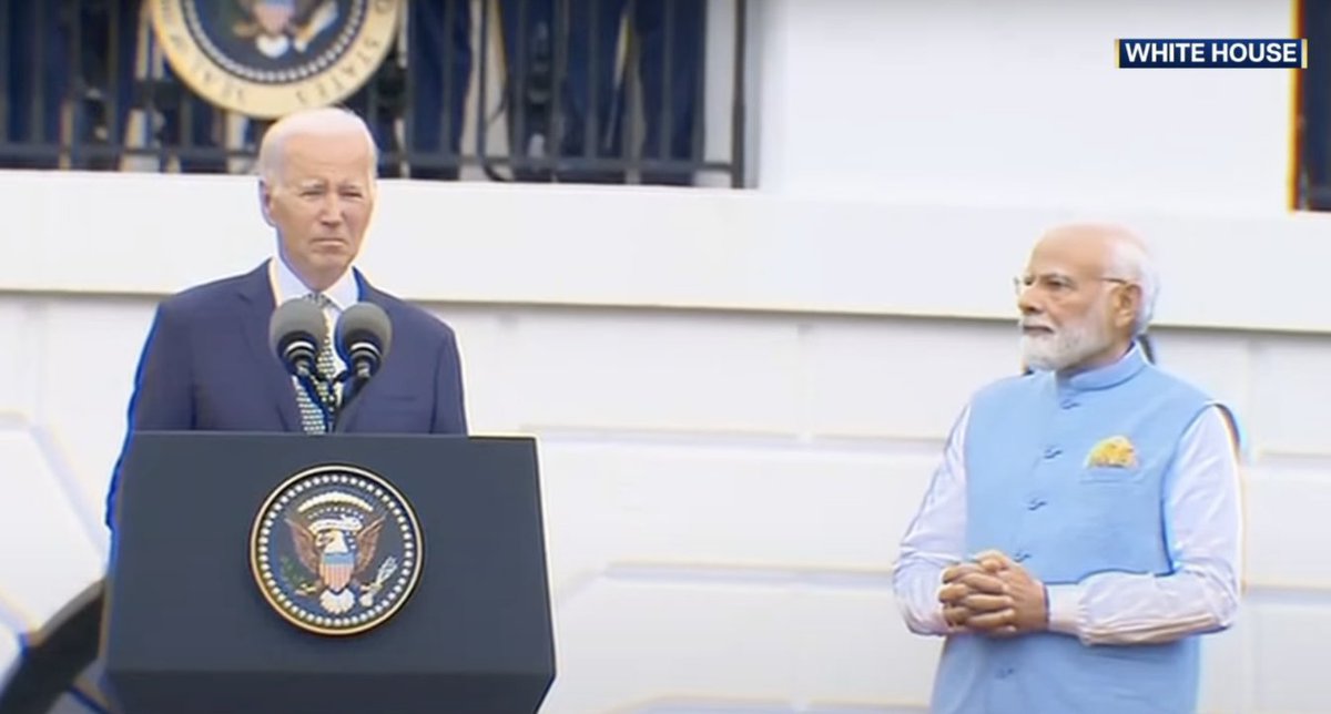 indicanews1's tweet image. Biden welcomes Modi to the White House!
#IndoUSRelations #ModiMania #VandeMataram #narendramodi #ModiInUSA #indicanews #WhiteHouse