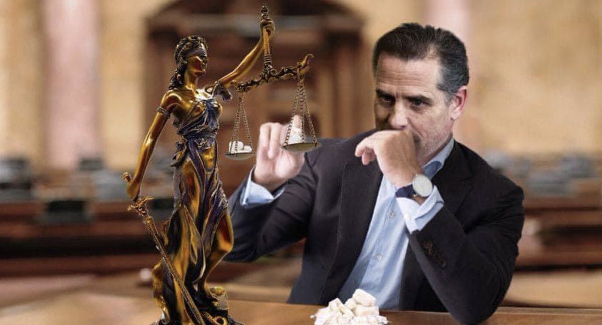 __bee_kay__'s tweet photo. Hunter weighs his crack on the justice systems scales https://t.co/diolcrgSms