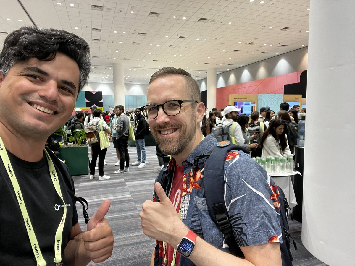 Also ran into some familiar faces at the #Config2023 :
<a href="/reallynattu/">Nattu</a> (<a href="/LottieFiles/">LottieFiles</a> CTO) and <a href="/nickfruhling/">The Ghost of Nick Frühling</a> (<a href="/Staffbase/">Staffbase</a> design)