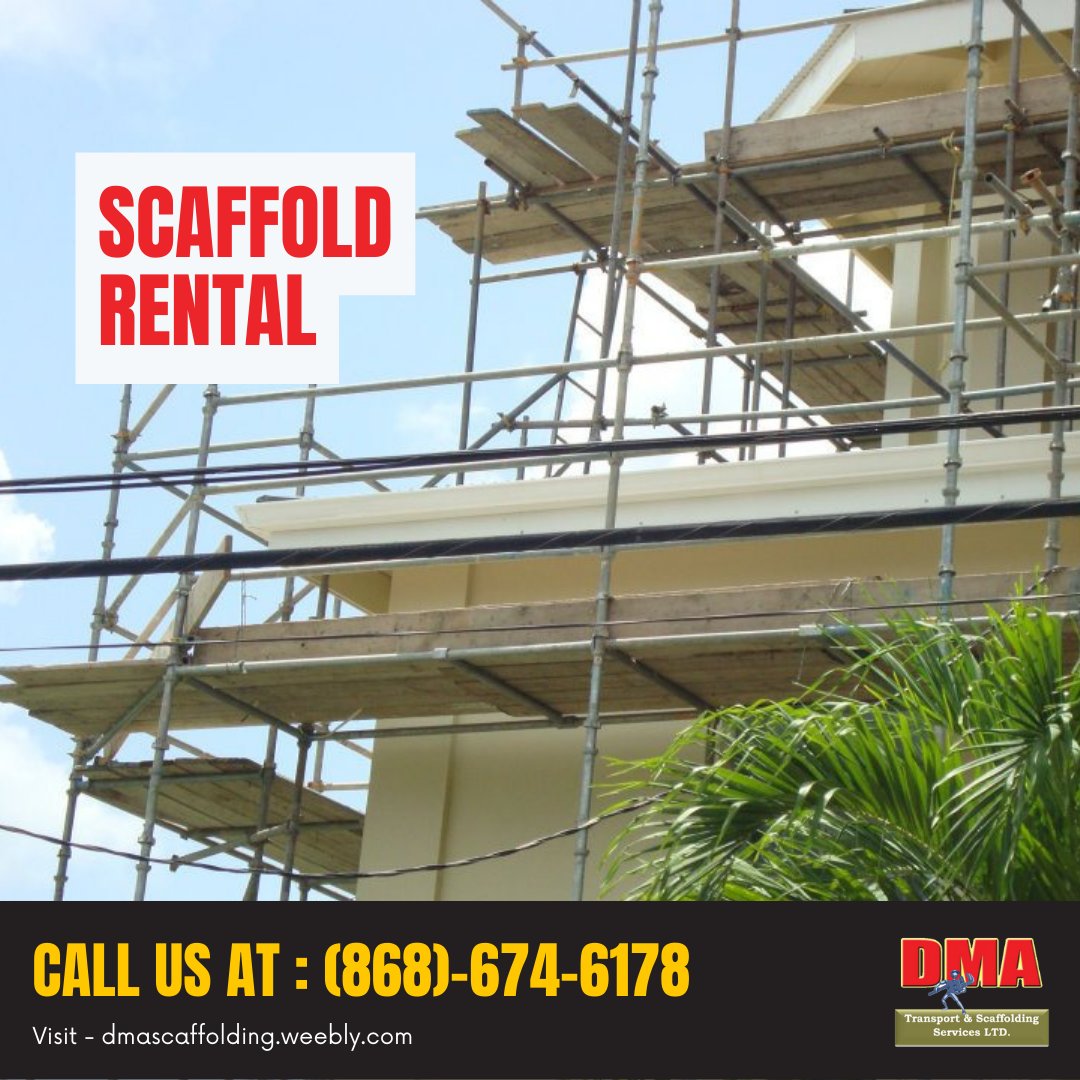 Scaffold Rental Service 🏗️👷‍♂️
Scaffolding rental service for all your construction needs. Safe, reliable, and affordable. Contact us today!
Call us at : (868)-674-6178 
Visit - dmascaffolding.weebly.com
#DMAScaffoldingServices #rentalservice
