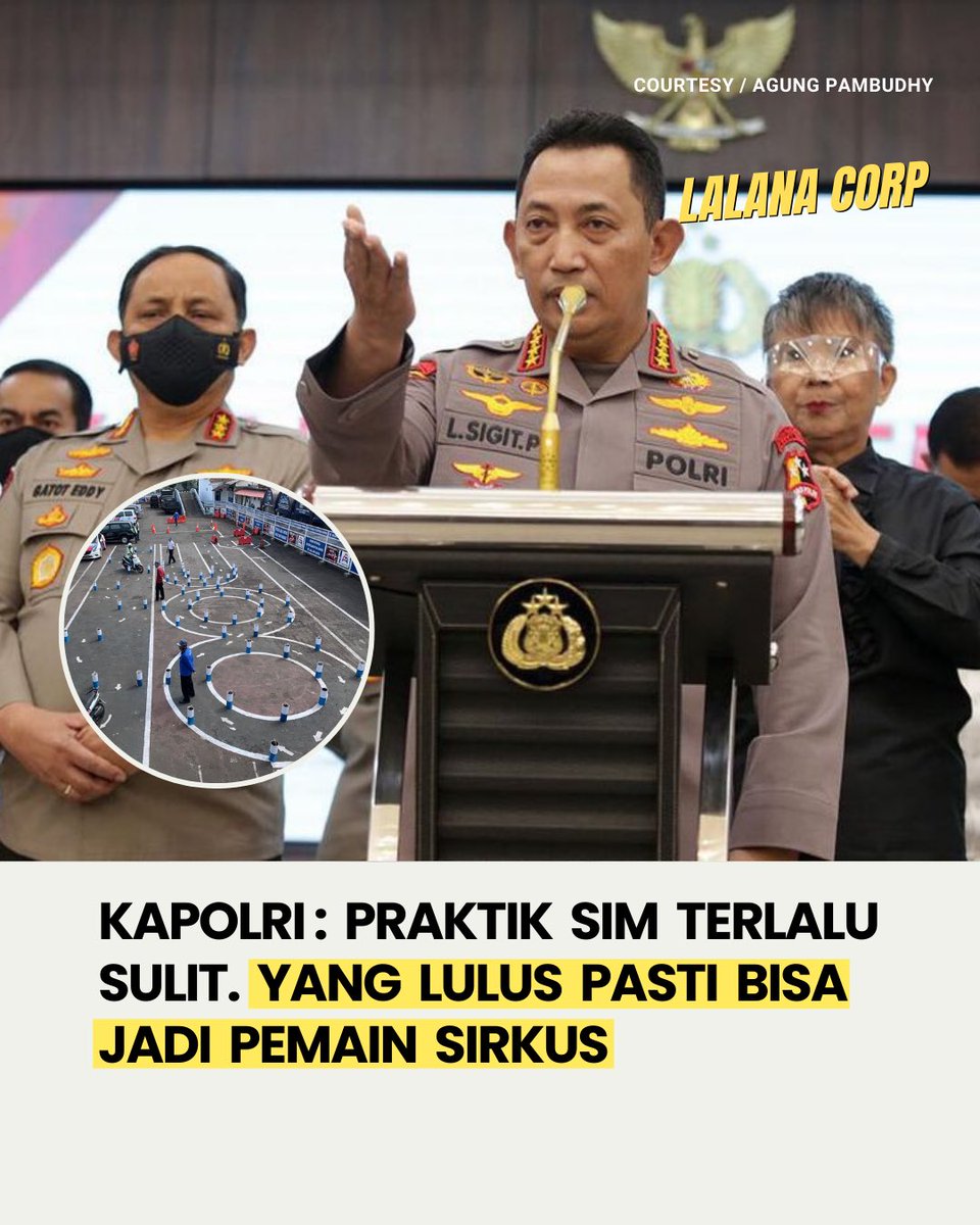 lalanacorp's tweet image. Kapolri Listyo Sigit Prabowo menyinggung materi angka delapan ujian praktik SIM C yang dirasa tak semua orang bisa lulus termasuk anggota kepolisian. Kapolri sudah meminta Kakorlantas agar memperbaiki sebagai bentuk dari modernisasi kepolisian yang menyesuaikan zaman.
-
#LLNCORP