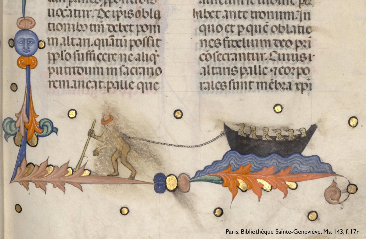 Rendering aid at sea? #MedievalManuscripts #Manuscripts #MedievalAnimals #Seafaring #SearchAndRescue #Ocean #Critters