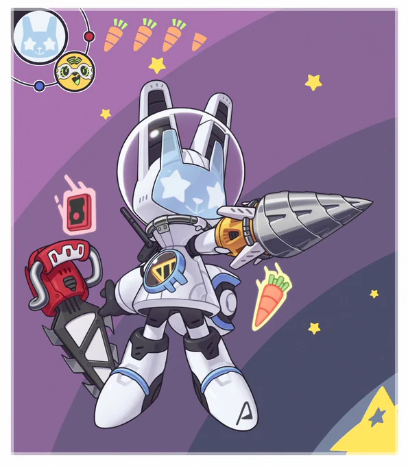 wanna draw more space rabbit!
