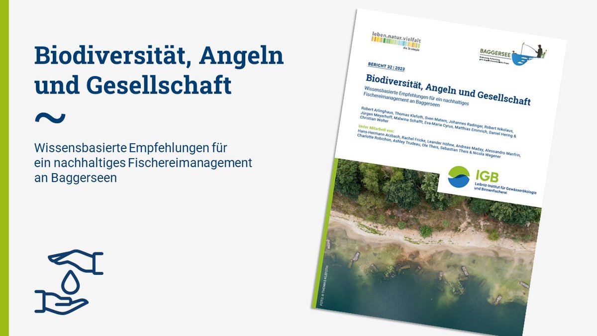 LeibnizIGB's tweet photo. 🎣Dieses neue Buch bündelt Wissen aus 6 Jahren interdisziplinärer Forschung zu den Themen #Bewirtschaftung, Nachhaltigkeit, Lebensraumaufwertung, #Besatz, #Biodiversität und #Fische an #Baggerseen. Kostenlos downloaden: https://t.co/26MKJSe83Q *für #Angler*innen und #Angelvereine https://t.co/t9mr6Hut5e