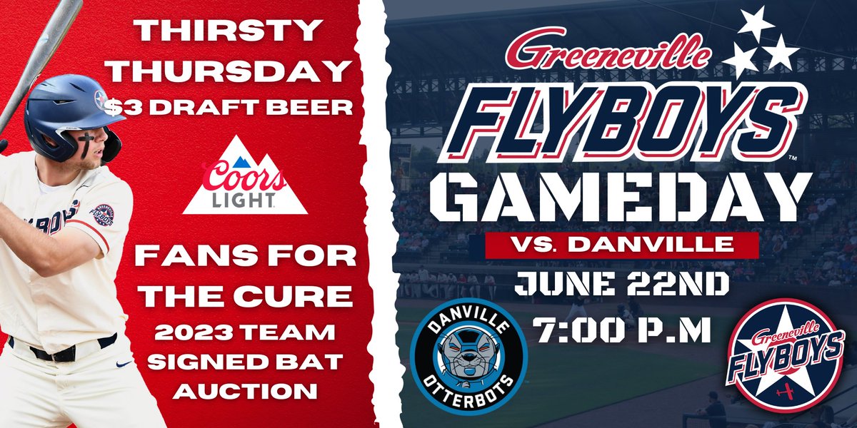 You heard it right, $3 draft beers, evening baseball, and a signed bat giveaway! What better way to spend an evening? Tickets: appyleague.com/greeneville/ti…  #WeStayFly