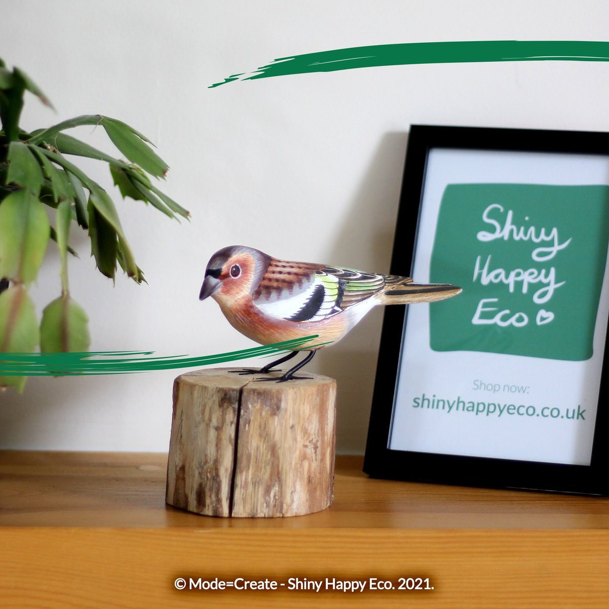 Our Chaffinch back in stock on our website and Etsy store! #etsy shop: Chaffinch - Wooden Ornament - Handmade - Fair-Trade - Wooden Carving etsy.me/3PkNrjc #wooden #ornament #fairtrade #green #chaffinch #wood #shinyhappyeco