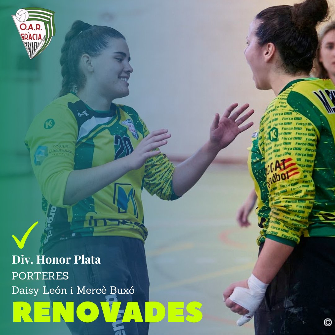 🤾‍♀️ Renovacions a l'equip de #DHPF 2023-24

#forçaOAR @sbdesport <a href="/esportcat/">Esports</a>