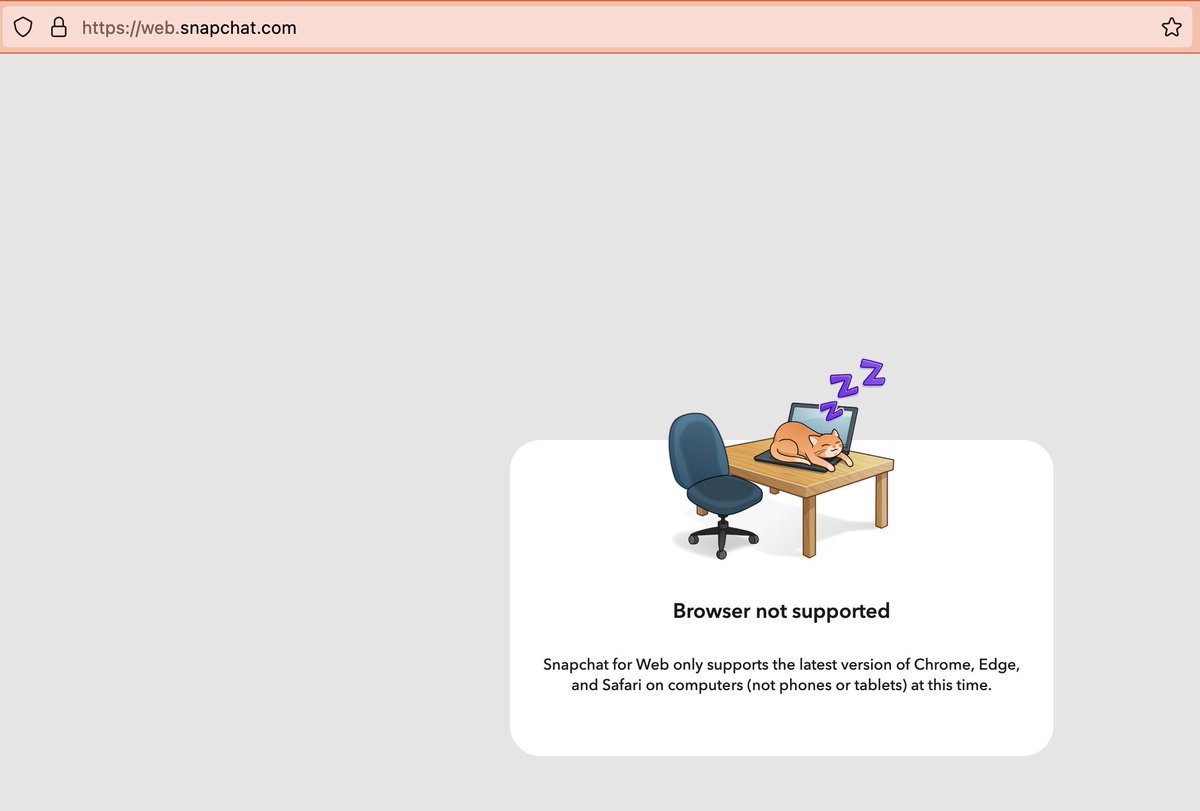 ssmusoke's tweet image. . @Snapchat Web not supporting @firefox 

Shame on you 

#OpenWeb