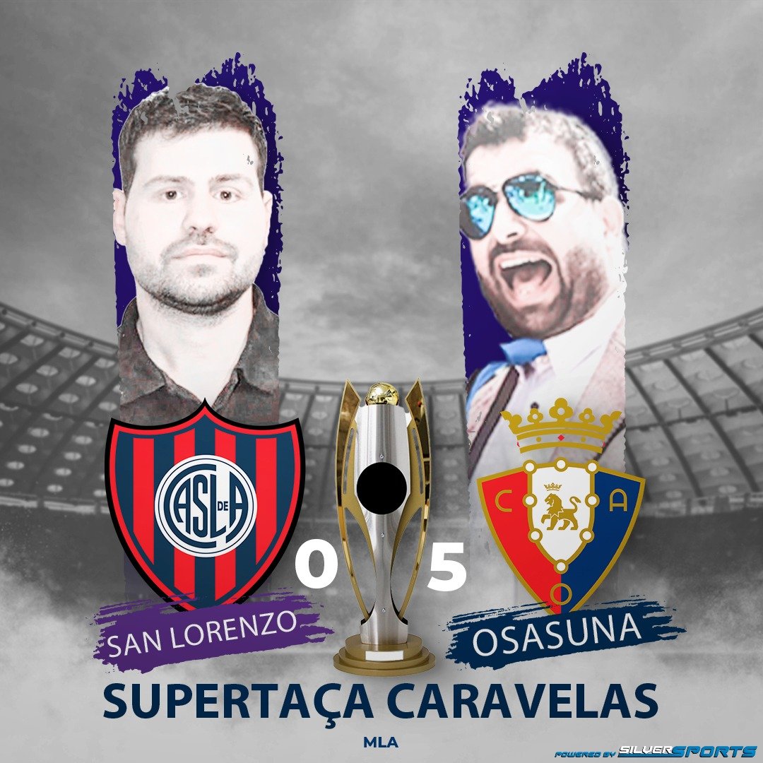 MLA_SS_2023's tweet photo. E já temos o primeiro campeão de nossas supertaças! O @Osasuna não teve piedade, goleou o @SanLorenzoRedes por 5x0 e se sagrou campeão da #SupertaçaCaravelas. Parabéns ao mister #JoaoCorreia.
#Osasuna
#SanLorenzo
#MLA
#FMOnline
#FMON https://t.co/HFZY4LbbiT