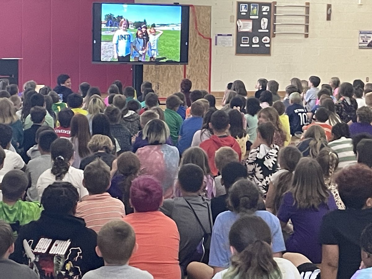 Last all-school celebration!Our annual tradition…Smith School end of year slide show. #WeAreCortland