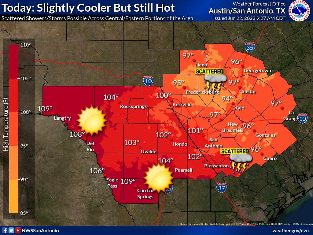 NWS Austin/San Antonio on Twitter "Forecast Update for Today