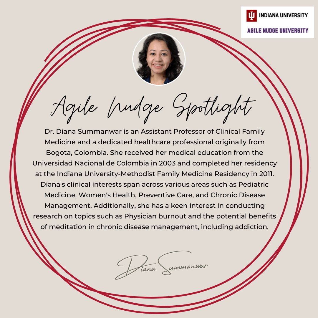 👏 Discover more about Dianna Summanwar, one of our cohort 2 members, who will serve as the keynote speaker for our 2023-2024 Agile Nudge University Innovation Forum Series. 🎉The event will take place tomorrow, June 22 at 5 pm. #bloodpressurecontrol #primarycare
