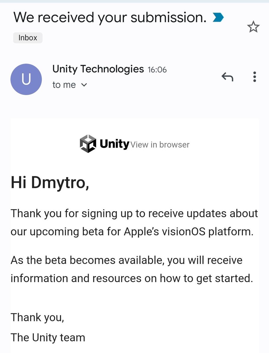 locadeserta's tweet photo. Applied for the visionOS @unity beta program.
Already lined up the core features of the game and now diving into WWDC sessions
#visionos #visionvr #apple #unity #gamedev https://t.co/qyqqIq174e