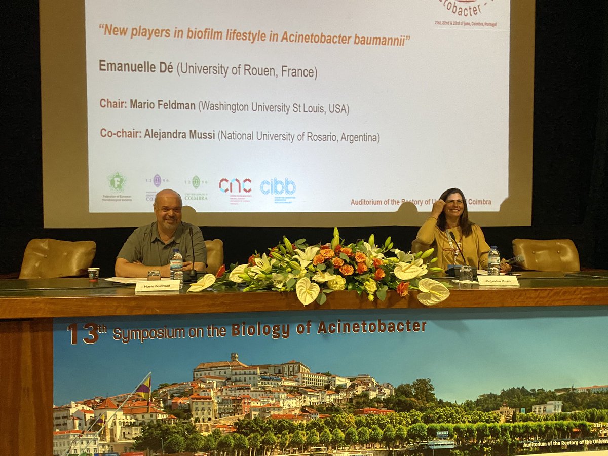 Gisela Di Venanzio (@giselavenanzio) on Twitter photo Starting the third session of #13AcinetobacterConference with the awesome chairs <a href="/MarioFeldman9/">Mario Feldman</a> and <a href="/MussiAlejandra/">Alejandra Mussi</a> Starting the third session of #13AcinetobacterConference with the awesome chairs <a href="/MarioFeldman9/">Mario Feldman</a> and <a href="/MussiAlejandra/">Alejandra Mussi</a>