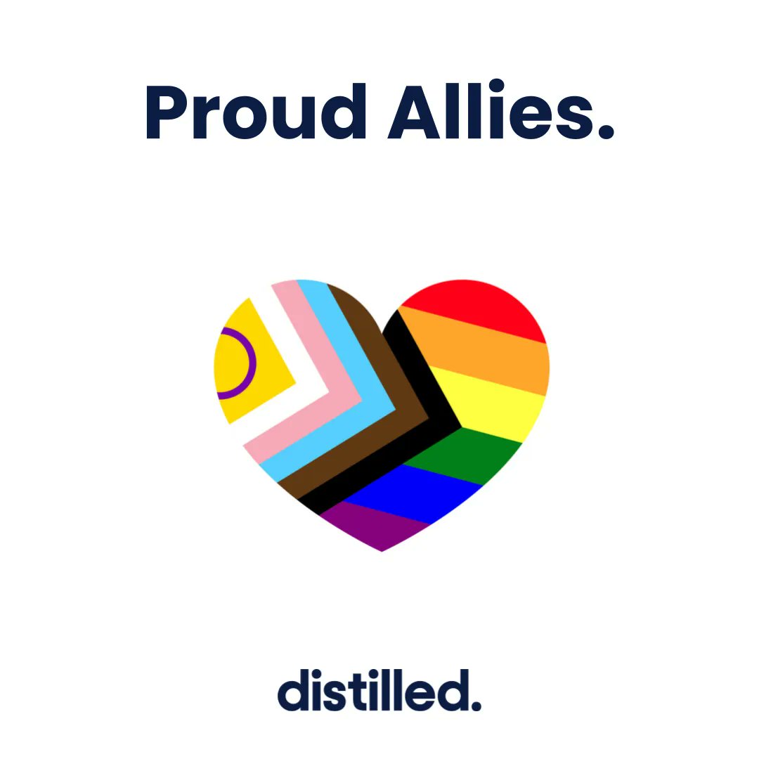 Here at Distilled, we are committed to continuously educating ourselves so we can pave the way for an inclusive workplace and continue to be allies for the LGBTQIA+ community 💜 🌈 
#inclusiveworkplace #greatplacetowork #lifeatdistilled #createwithpurpose #playyourpart #belong