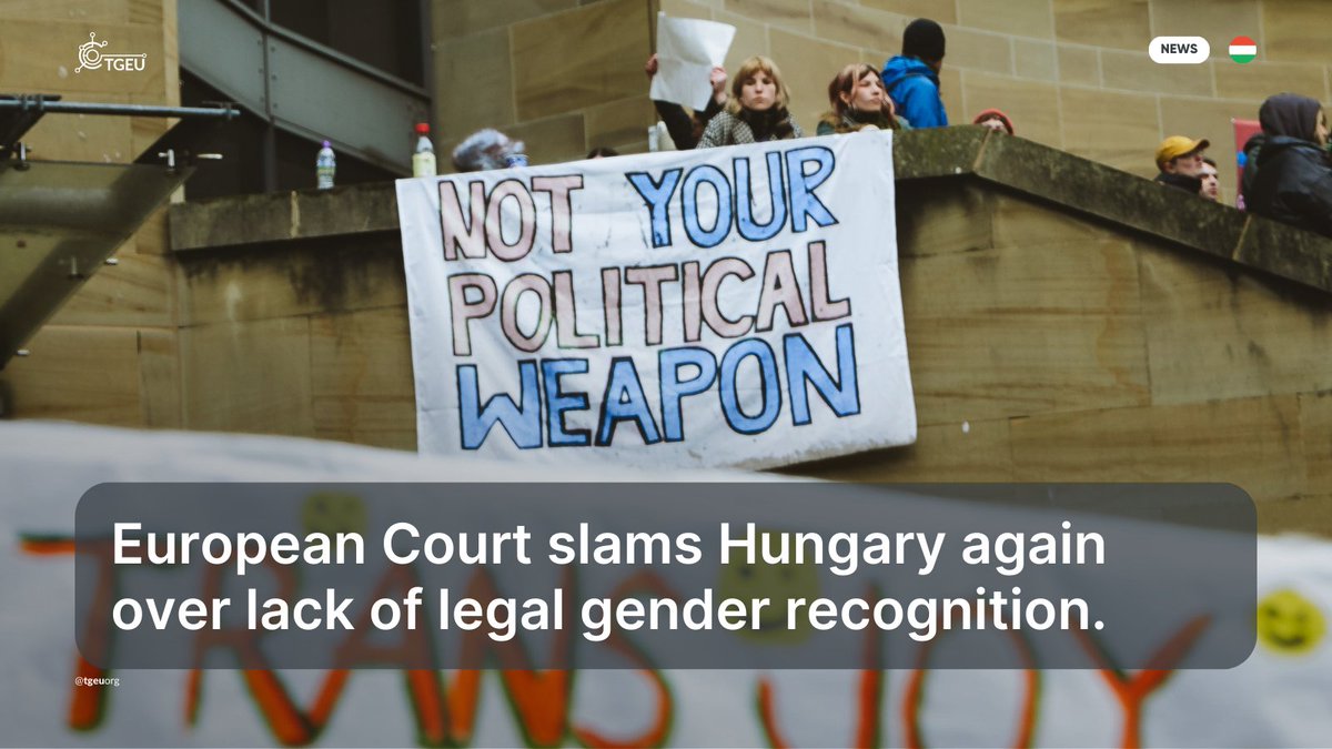 1/ European Court @ECHR_CEDH slams Hungary again over lack of legal gender recognition. Read more here: pulse.ly/4vbktki12j #Hungary #transrights #transrightsarehumanrights #legalgenderrecognition