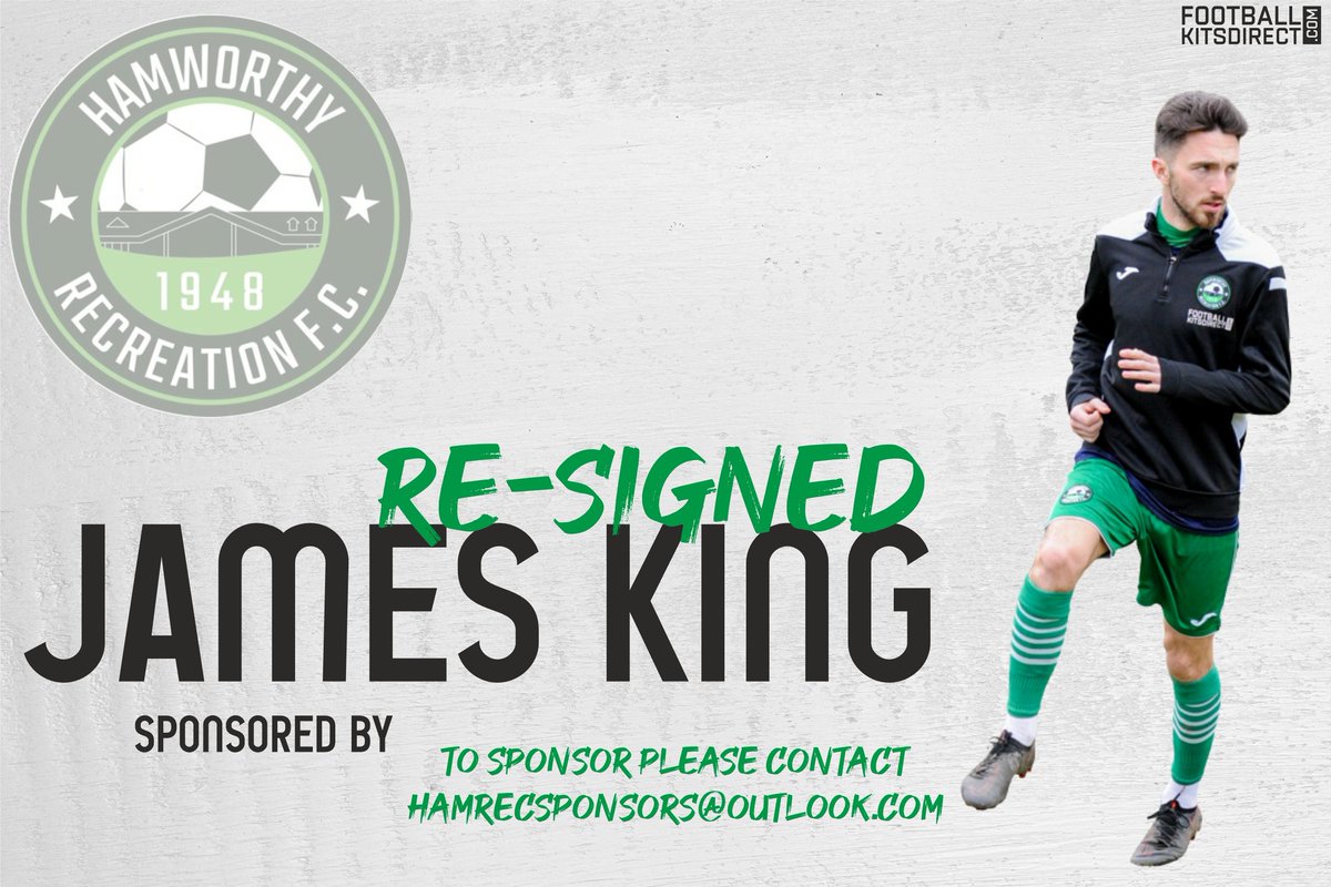 𝗥𝗘-𝗦𝗜𝗚𝗡𝗜𝗡𝗚 | 📝

Our latest re-signing is James King. After a strong season in 22-23 it's great to have James with us again.

To sponsor James please contact hamrecsponsors@outlook.com