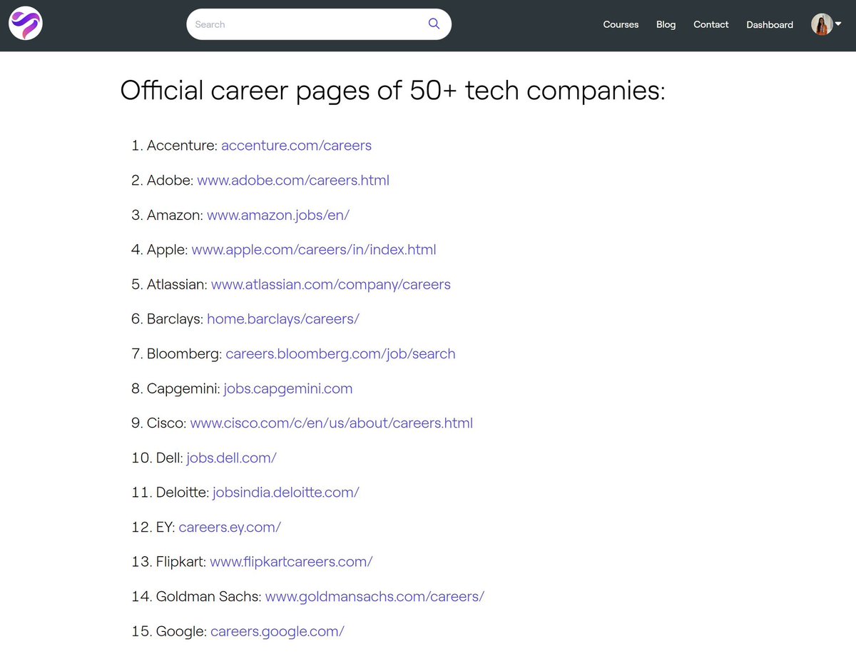 ShumbulArifa's tweet photo. Official career pages of 50+ tech companies ⬇️
 
https://t.co/iVOUUhdGHV 
 
You can refer this anytime, and bookmark in your browser for ease. https://t.co/YAMV5PZInN