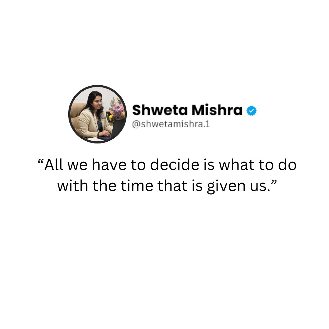 shweta91996's tweet photo. All we have to decide is what to do with the time that is given to us.
#inspiration #motivationalquotes #startup #instagram #success #travel #livelikenooneelse #Titan https://t.co/7A36pH5EiP