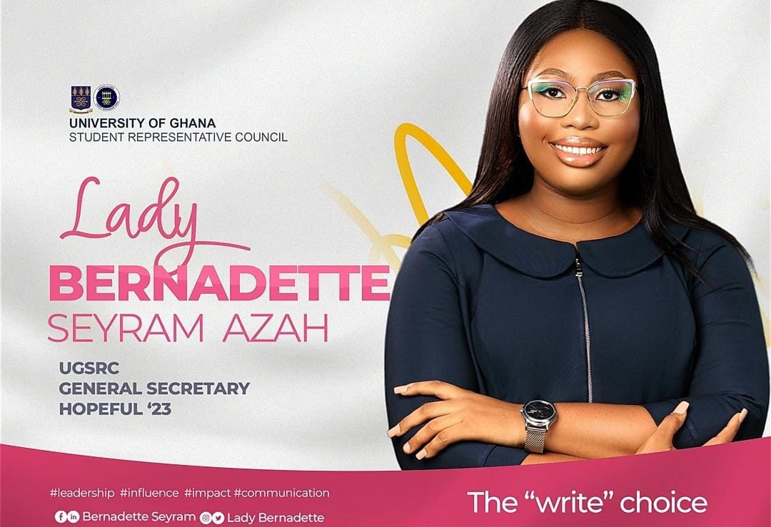 BernadetteSeyr2's tweet photo. #ugsrc’23
#ugsrcelections
#srcgeneralsecretary
#vote4ladybernadette https://t.co/APBBIjHcM1