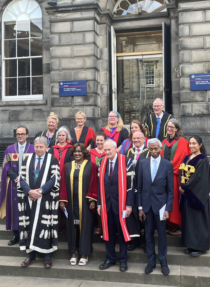 Congratulations <a href="/DKAYEMBE/">Dr. Debora Kayembe 🏴󠁧󠁢󠁳󠁣󠁴󠁿</a>, 54th Rector of <a href="/EdinburghUni/">The University of Edinburgh</a>. It was an honour to attend your installation which marks historic change at the university. I was pleased to attend as a proud occasion for Congo and a continuing relationship with <a href="/CityofSanctuary/">City of Sanctuary UK 🧡</a> @UniofSanctuary