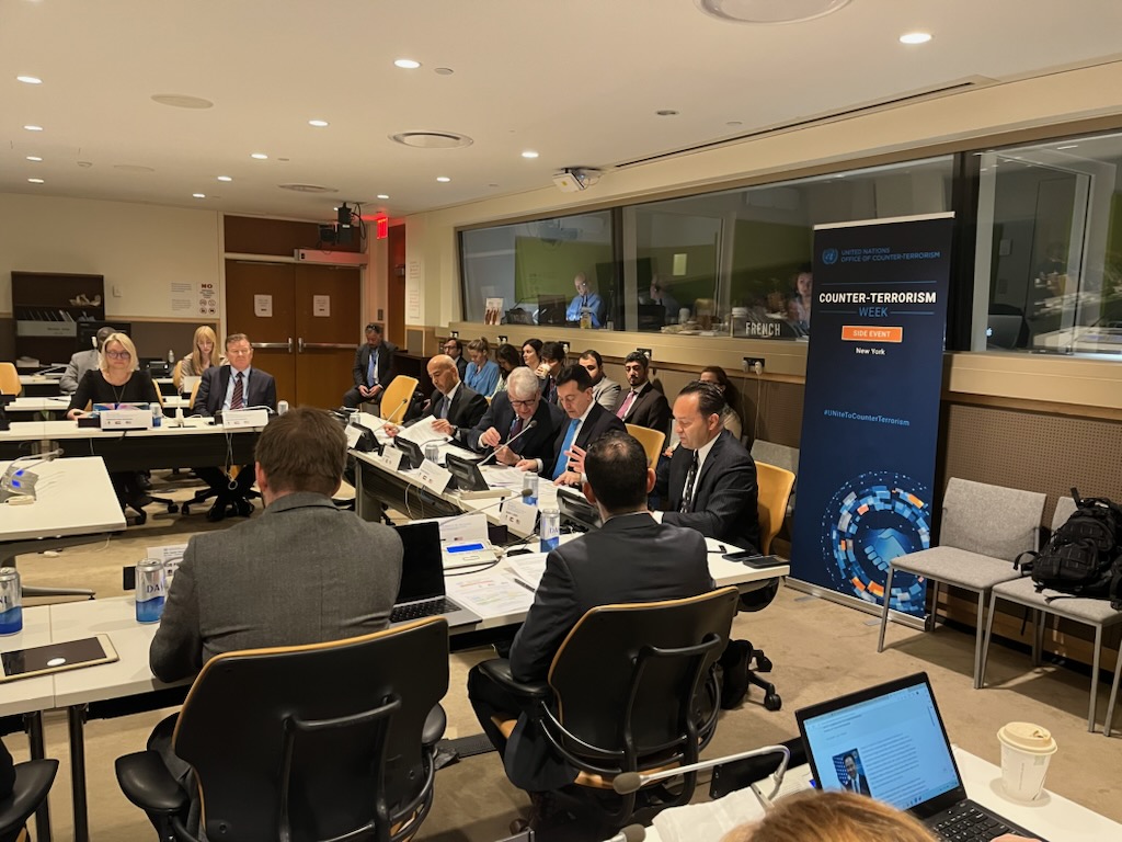 .@StateDeptCT Deputy Coordinator LoGerfo co-hosted a discussion to address terrorist use of UAS w/ @UN_OCT, @ConflictArm, and 🇦🇪 @MoFAICUAE @ CT High-Level Week side-event on Preventing and Countering Terrorist Use of UAS.
#UNitetoCounterterrorism #CTWeek
1 of 3