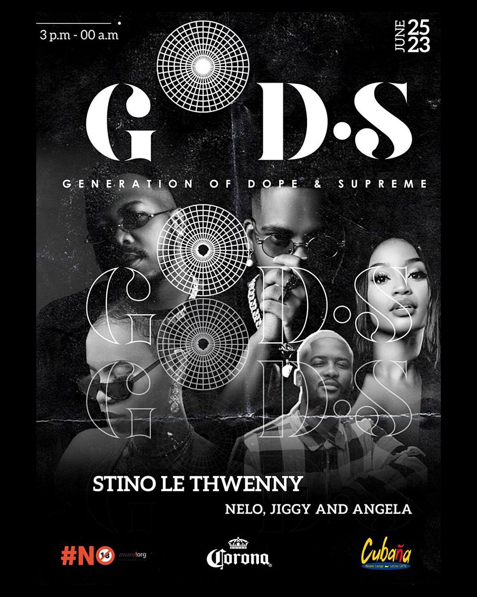 StinoLeThwenny's tweet photo. We chilling with the #Gods at #CubanaBloem this coming Sunday.
#YouWantSomeMore #StinoLeThwenny #Cubana https://t.co/s2NaCIDgs3
