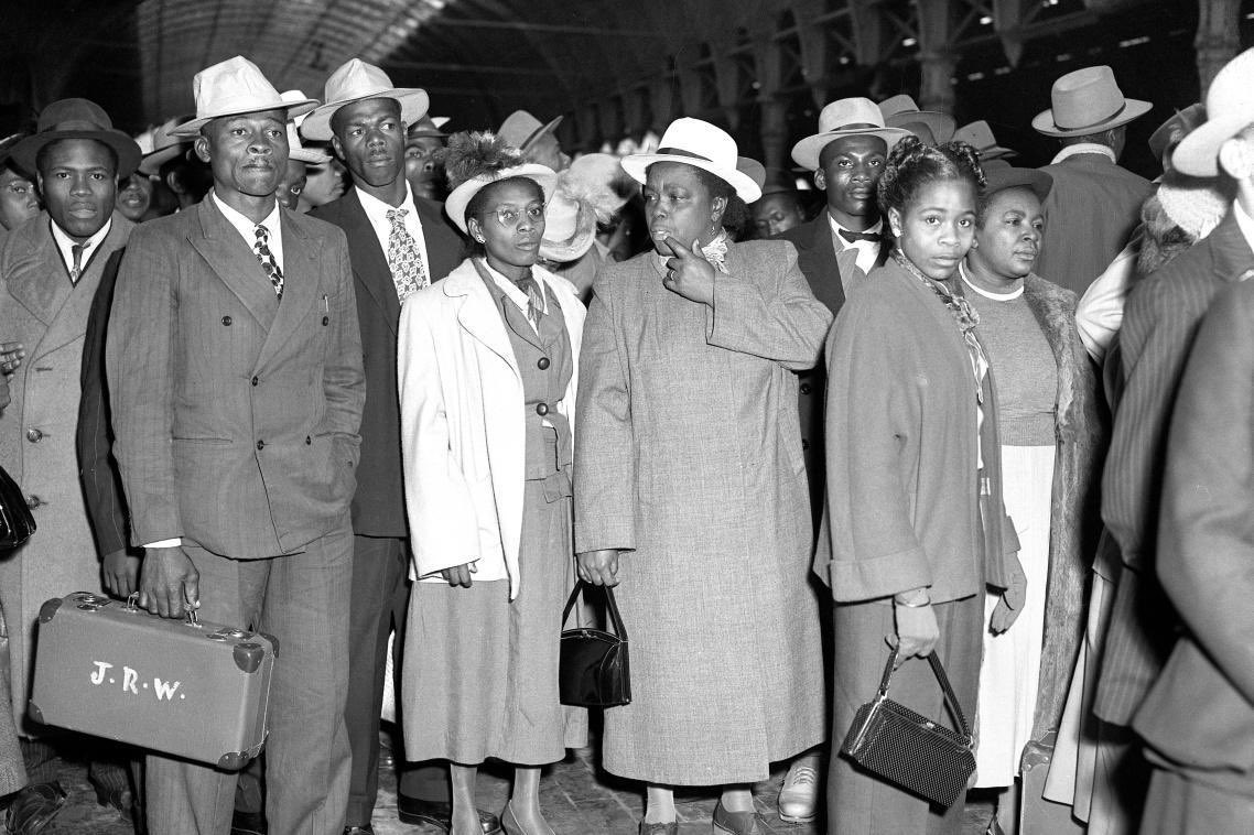 FloydDyce's tweet photo. Today marks 75 years since the HMT Empire Windrush arrived at Tilbury docks, bringing over 800 passengers from the Caribbean. The arrival of the Empire Windrush on June 22 1948, became a symbol of the post-war migration that transformed the UK and it’s culture. 
#windrush75 https://t.co/c3p7uhQqwR