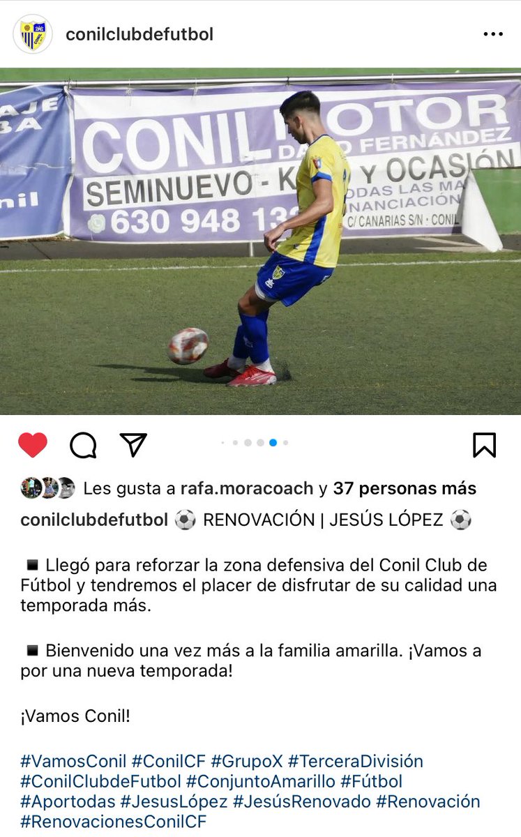 Contento e ilusionado de poder seguir disfrutando un año más! 💪🏼⚽️💛