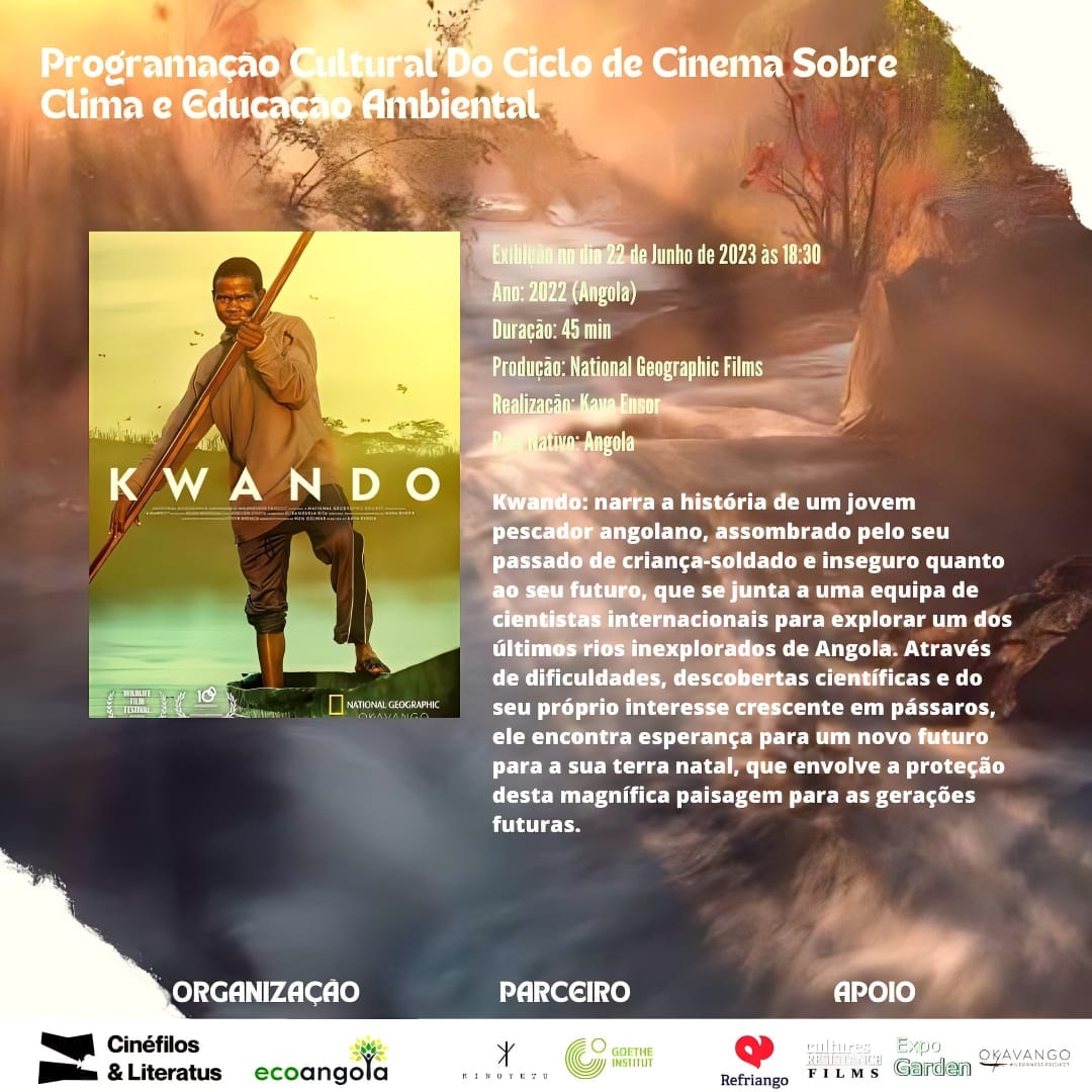 EcoAngola's tweet photo. Ontem tivemos a casa cheia ao iniciarmos o nosso Ciclo de Cinema sobre Clima e Educação Ambiental, aonde assistimos ao @intotheokavango do @NatGeo.
Hoje vamos assistir ao mais recente filme do NatGeo #Kwando, e discutir com especilistas algumas reflexões. A entrada é gratuita! https://t.co/718Ad89bkd
