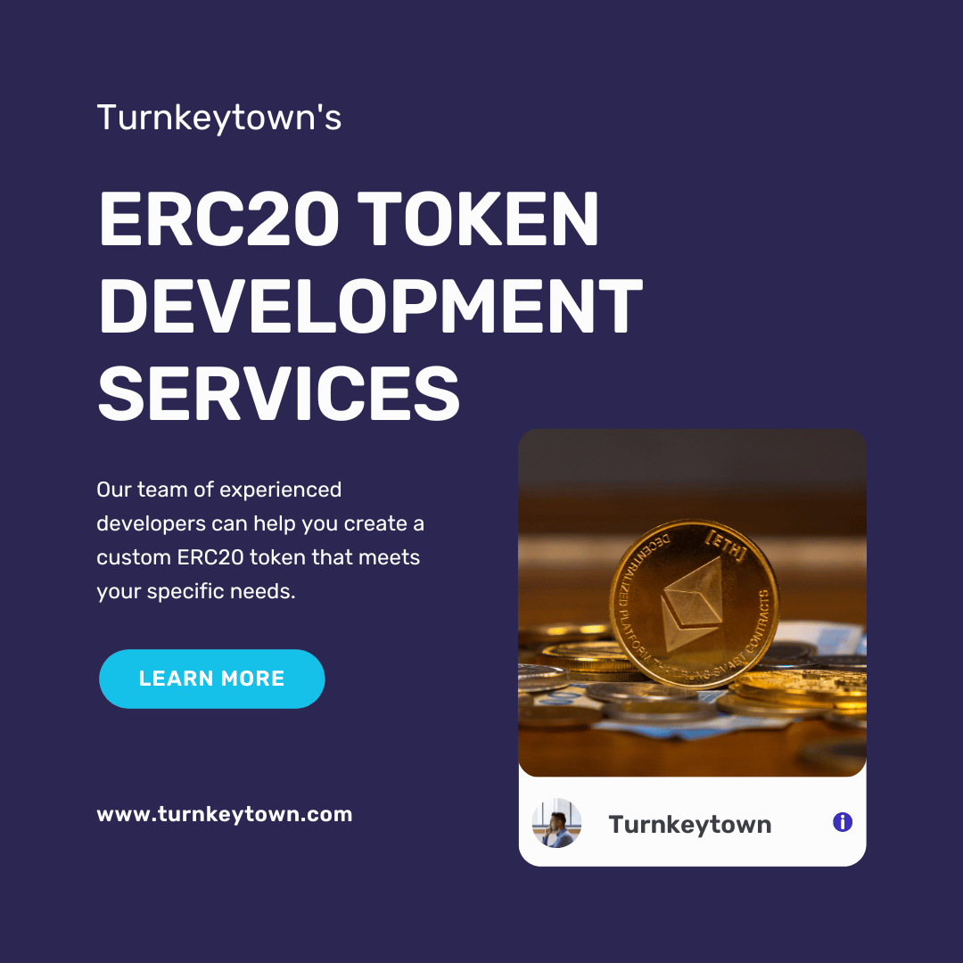 ERC20 Token Development: Start Your Own ICO with Our Turnkey Solutions

Read: turnkeytown.com/ethereum-token…

#ethereumtoken #erc20token #erc20tokendevelopment #EthereumNFTs #ethereum #NFT #NFTs