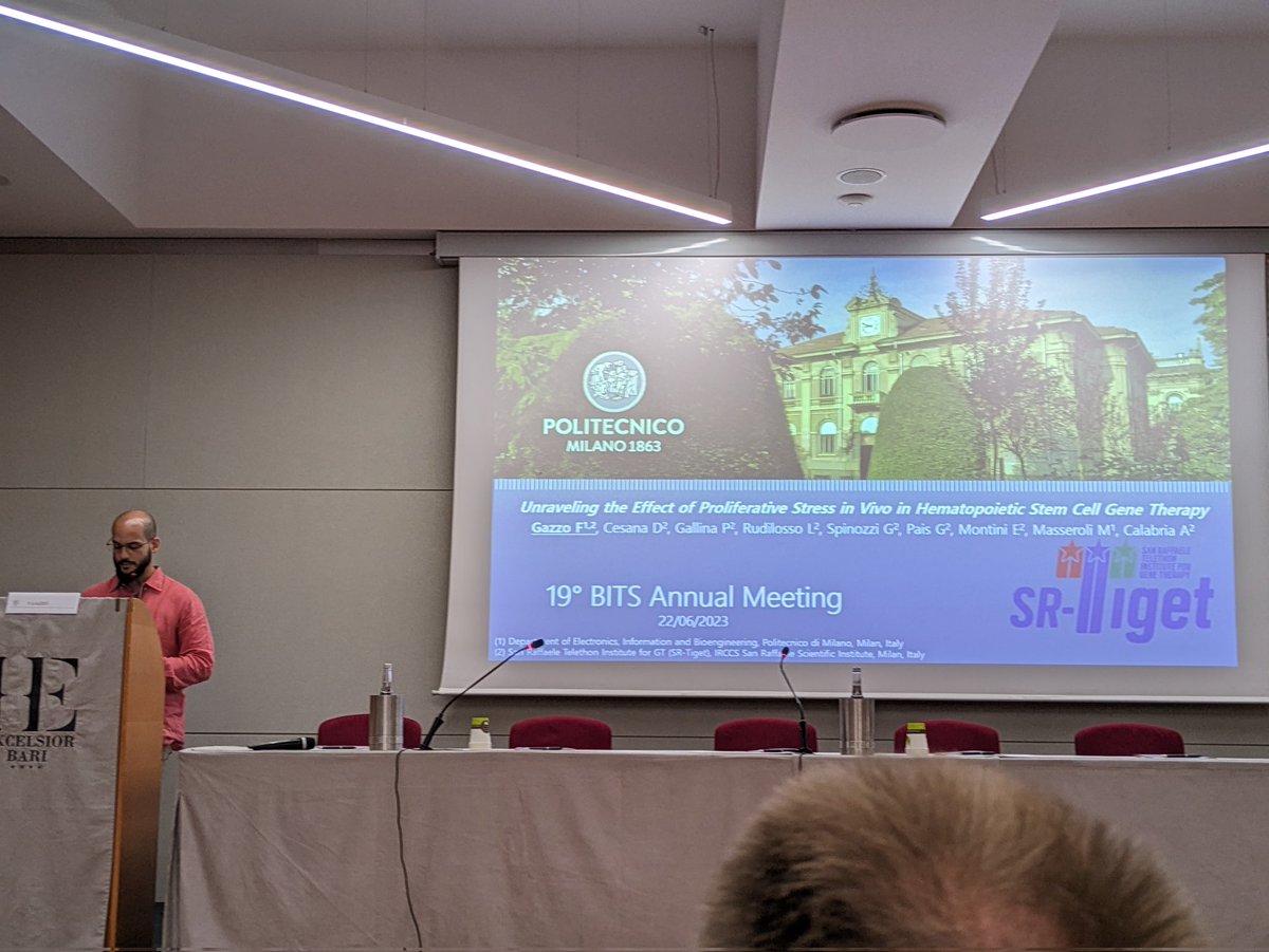 giorgilab's tweet photo. F. Gazzo with an excellent talk about hematopoietic stem cells. Sorry folks, but Gene Therapy is still rocking!
#bits2023 https://t.co/ie9lQkfn3g