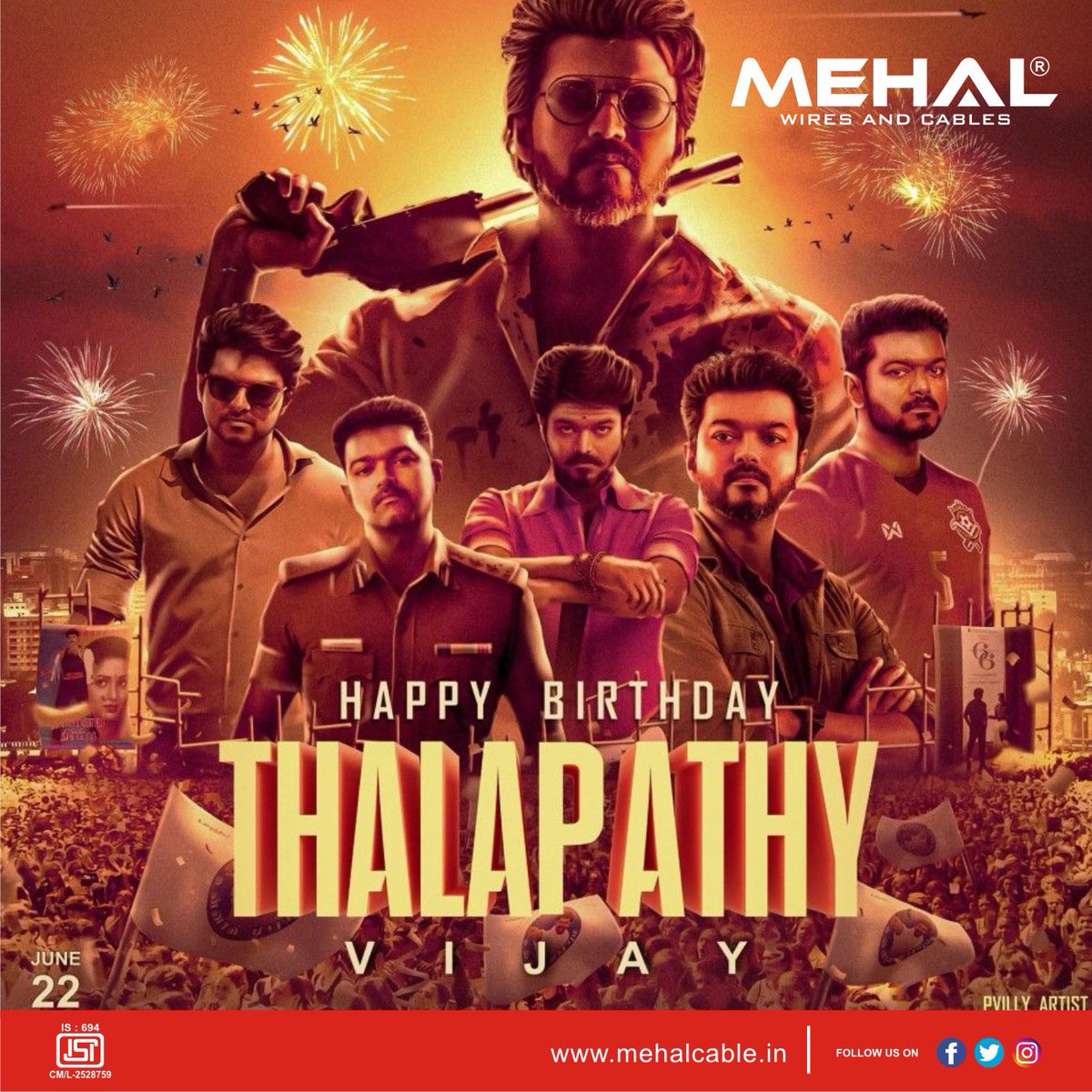 Happy Birthday @actorvijay 🎂🎂🎉❤️ #thalapathy #thalapathyvijay #vijay #tamilcinema #tamilactors #kollywoodcinema #tollywood
