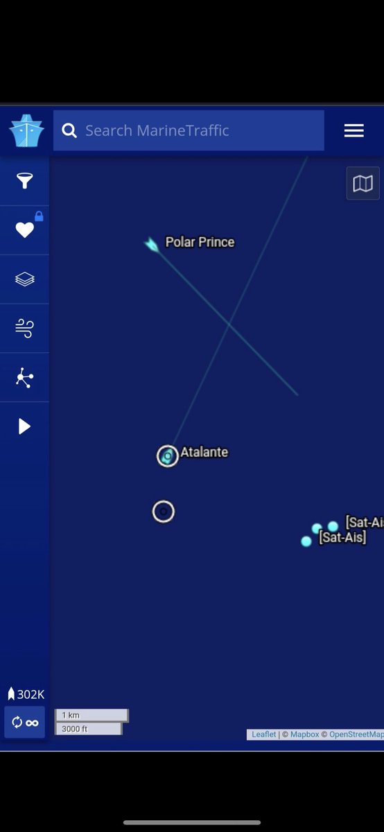 #Atalante changed course again‼️

On its way to join #PolarPrince!

 #Victor6000 needs to get deployed. ..Hopefully it’s time … #Titan #TitanicRescue #Titanic #titanicsubmersible #OceanGate