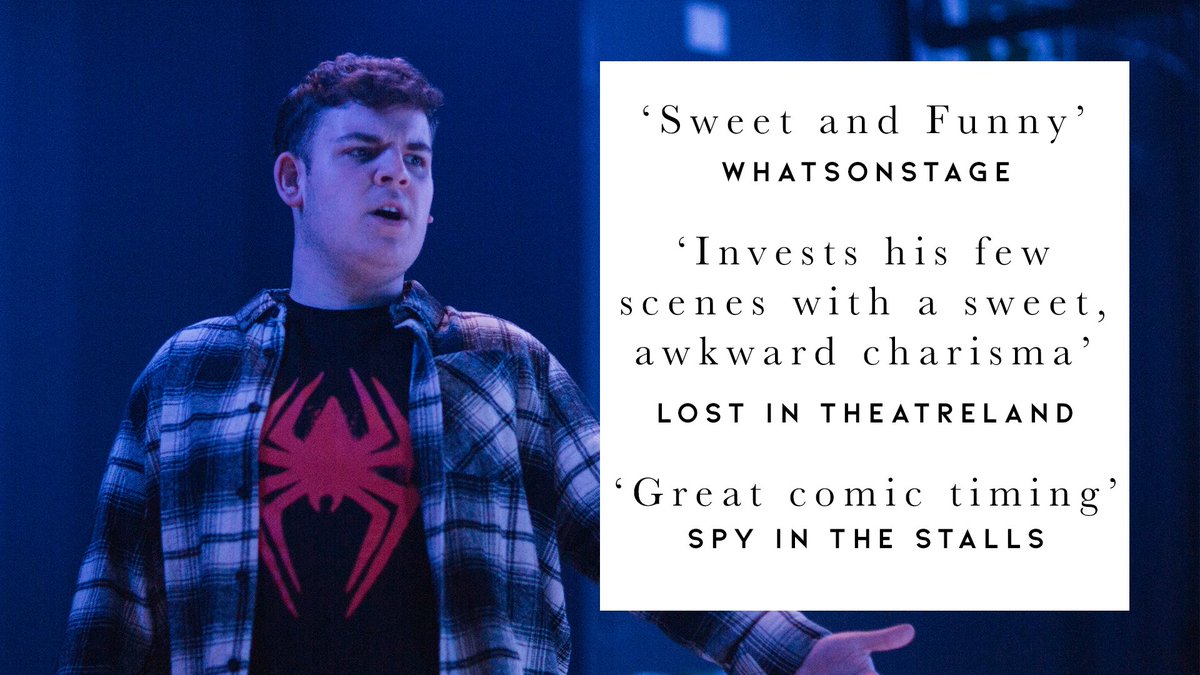 Last, but definitely far from least, it's wonderful <a href="/TobieDonovan_/">Tobie Donovan</a>!

You've got 10 more days to see his 'sweet and funny' performance as Harry. Grab a ticket asap, link in bio 🎟️