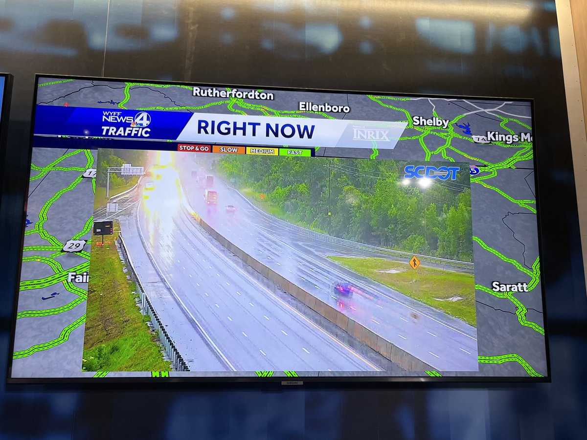 TRAFFIC ALERT: I-85 slick in Cherokee County! ⁦This is near Blacksburg Highway! <a href="/wyffnews4/">WYFF News 4</a>⁩