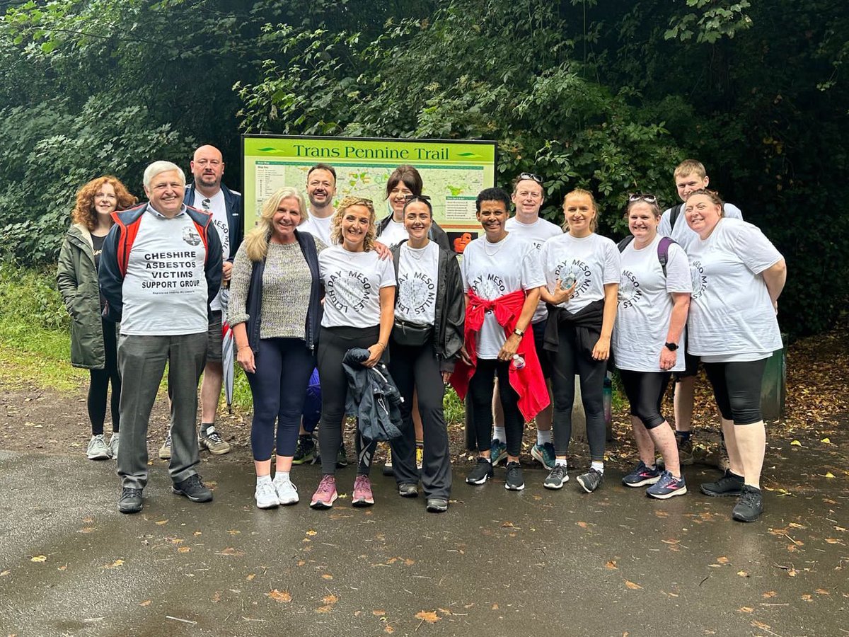 LD_Asbestos's tweet photo. We’re almost at the end of our #MesoMiles challenge and the team are on the final stretch to their 2,544 mile total.

Today is dedicated to the team @CheshireAVSG, who do invaluable work for #mesothelioma &amp; #asbestos disease sufferers across Cheshire.

Please read our blog 👇 https://t.co/kOEPxTnK2j