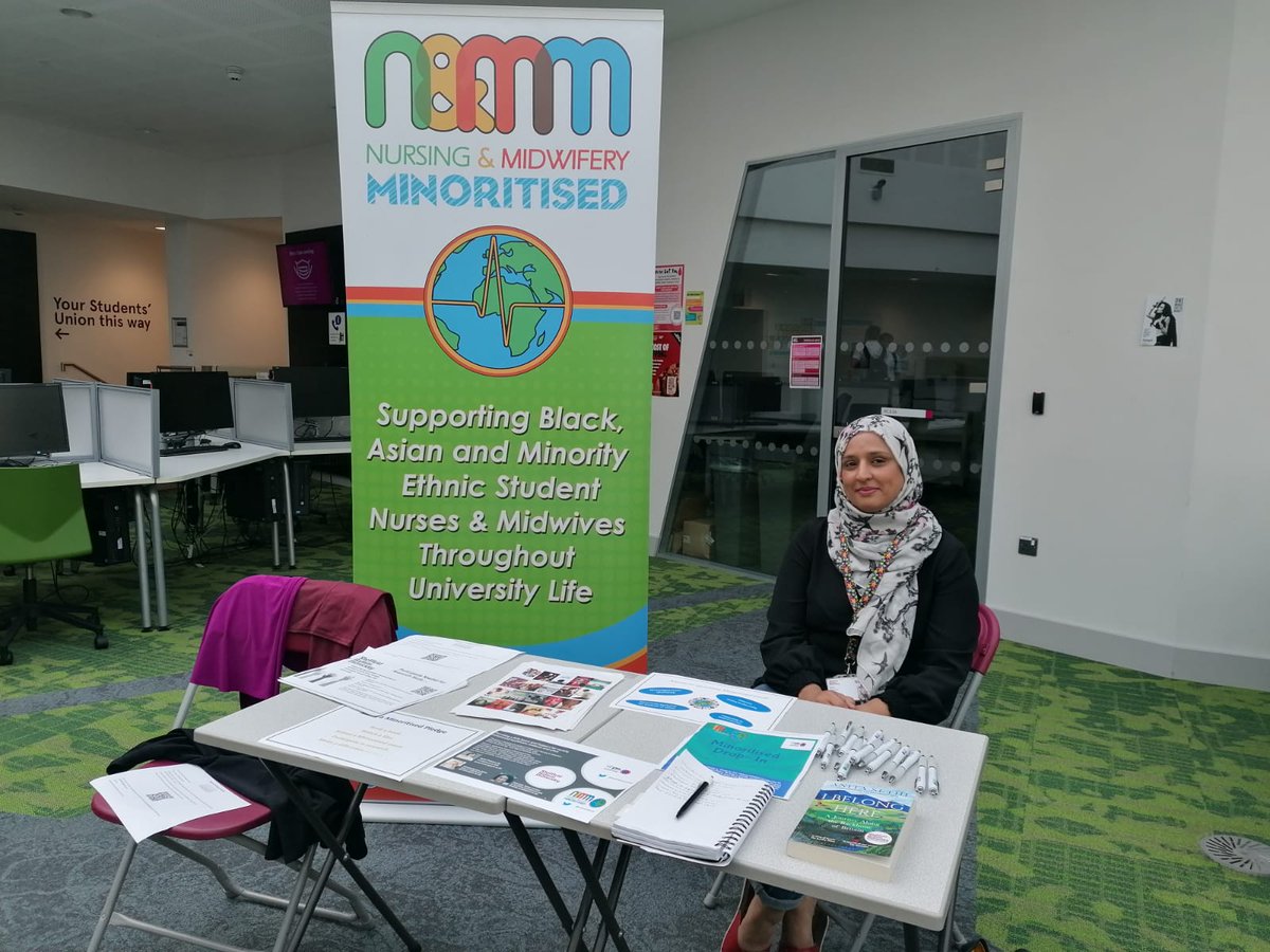 Naheeda, another member of the child team with her nursing and midwifery minoritized stall at the level mental health and wellbeing conference! Come and say hello! @NaheedaR @ShuAdultNursing @SHUMentalHealth