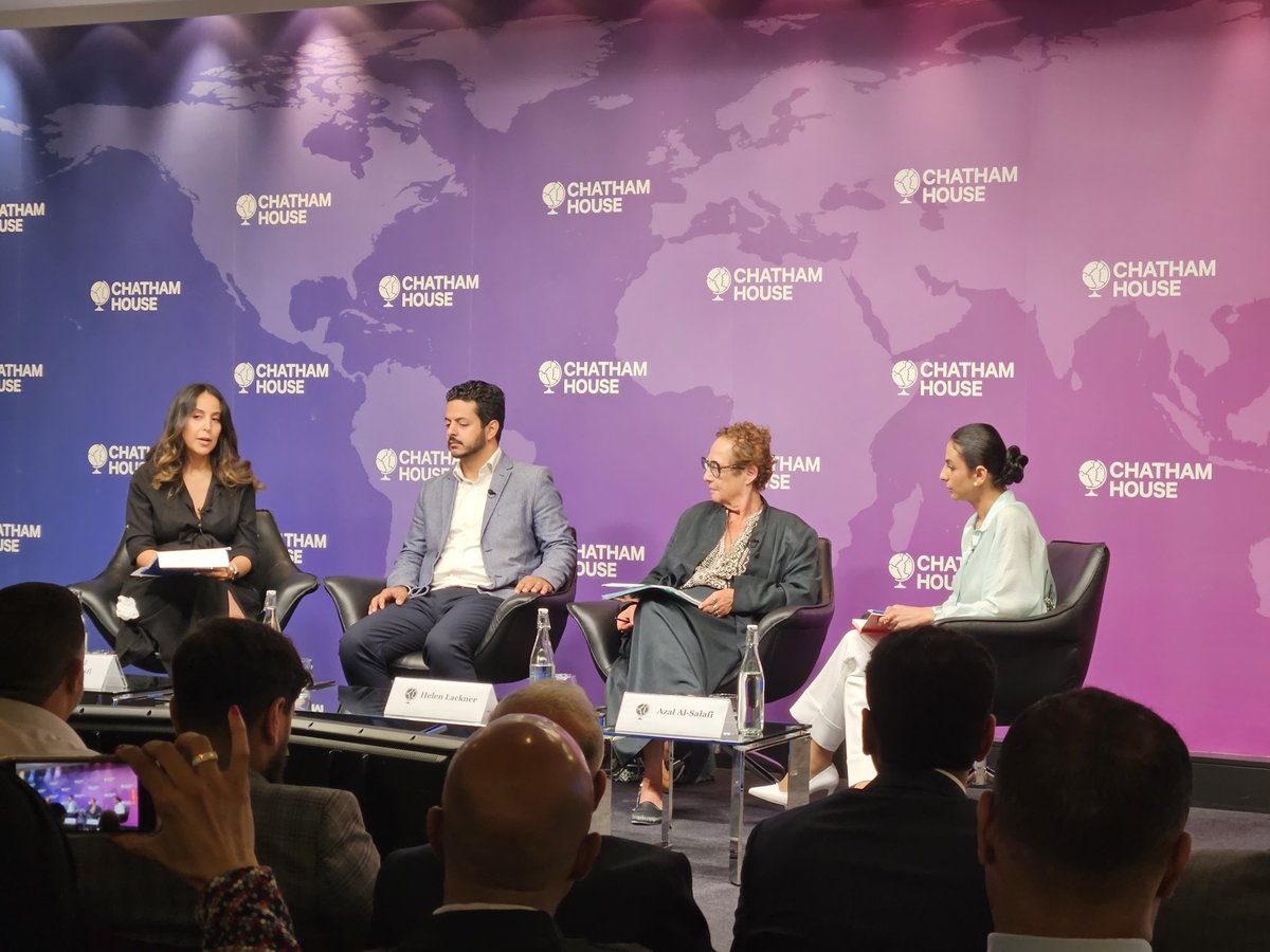 CH_MENAP's tweet photo. For session 2 of our #Yemen event, we welcome Helen Lackner, @ymnraf and @AzalALSalafi. Discussion is moderated by @BBCNawal. https://t.co/mc8qoJhf3l