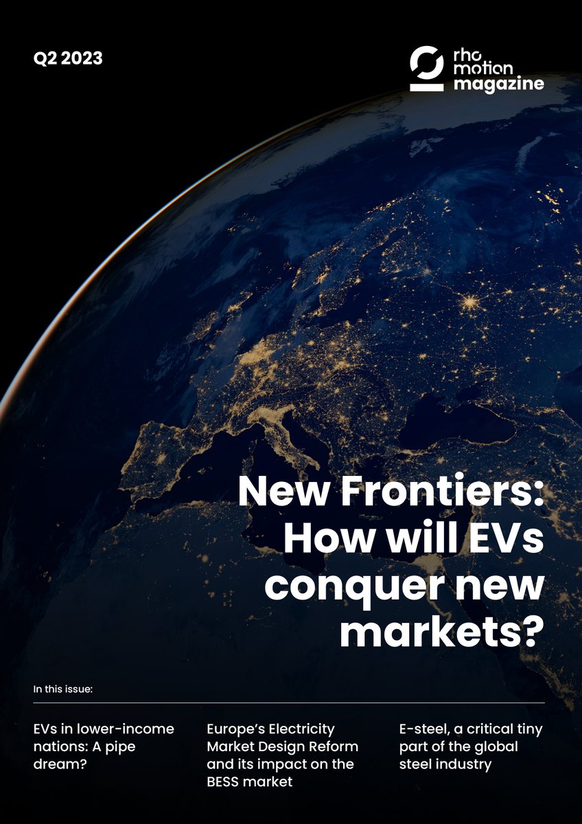 rhomotion's tweet photo. Out now: The Rho Motion Magazine Q2 2023

Articles in this issue include:

• ‘EVs in lower-income nations: A pipe dream?', @RhoMoShan 
• ‘ICE Fortresses: Vehicle OEM pivot towards developing countries’, Olatomiwa Olajide
• ‘2 & 3-wheeler winners: India’s road transport electrification surge’, @RhoMoPete 
• ‘The greening of graphite in the USA’, @AnovionTech
• ‘Building a localized battery supply chain through innovation, investment, and determination’, @NovonixBattery 
• 'Green batteries: Are they really the answer to the environmental crisis?', noco-noco 
• 'Designing with the end in mind: How an integrated approach will meet the energy transition challenge', @Bechtel

Request the magazine here: https://t.co/GnhWgpbOPu

#EV #EVbattery #EVbatterymarket #EVmagazine #RhoMotion