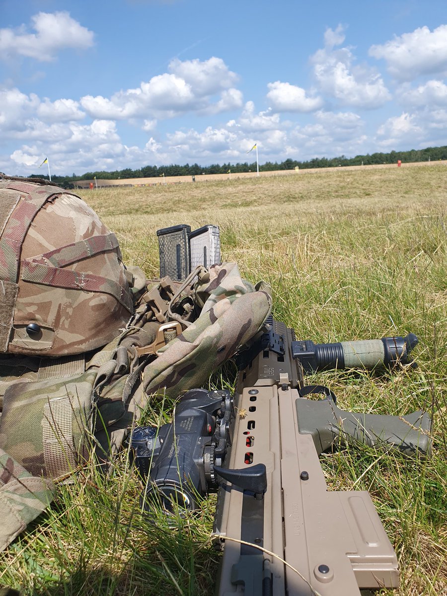 The final of the RAF Operational Shooting Competition and the Kings Medal, Champion Shot of the Air Forces has commenced. 
Cpl Kenroy Mitchell, leading, 2 - Sqn Ldr Waters, 3 - Cpl Webb (QM) and 4 - Cpl Nesbitt, with 2 practices to do.

#rafsaa #swshooting #kingsmedal #shooting