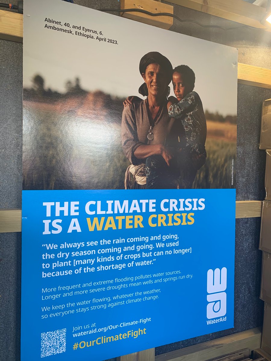 RosKellyMCIM's tweet photo. Busy days at the office looking a little different this week! The climate crisis is a water crisis and @WaterAidUK are here at @glastonbury helping keep festival goers hydrated and with access to decent toilets #OurClimateFight #DecentToiletsChangeLives #COP28 https://t.co/FyjSQ7s9Un
