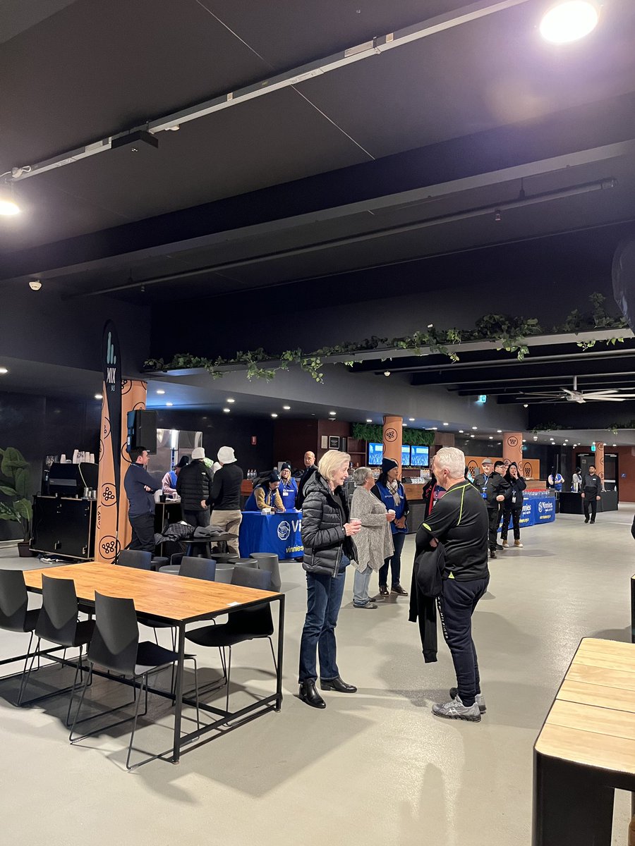 Our CEOs have arrived at <a href="/OptusStadium/">OptusStadium</a>, ready to learn more about the economic and social issues affecting many of the people we assist through our services. Help support us to provide a brighter future for West Australians in need. bit.ly/VinniesCEOSlee… <a href="/CEOSleepout/">CEOSleepout</a> #VinniesWA