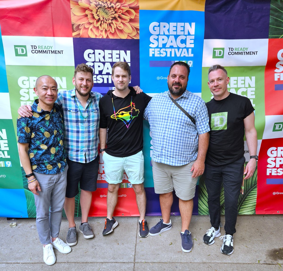 Celebrating Toronto Pride Week at the Green Space Festival Starry Night VIP Reception with past & present managers of the TD branch @ChurchWellesley, proudly serving the 2SLGBTQ+ community in Toronto for the past 39 years! #ForeverProud #ForeverProgressing #TDPride365 #Pride2023