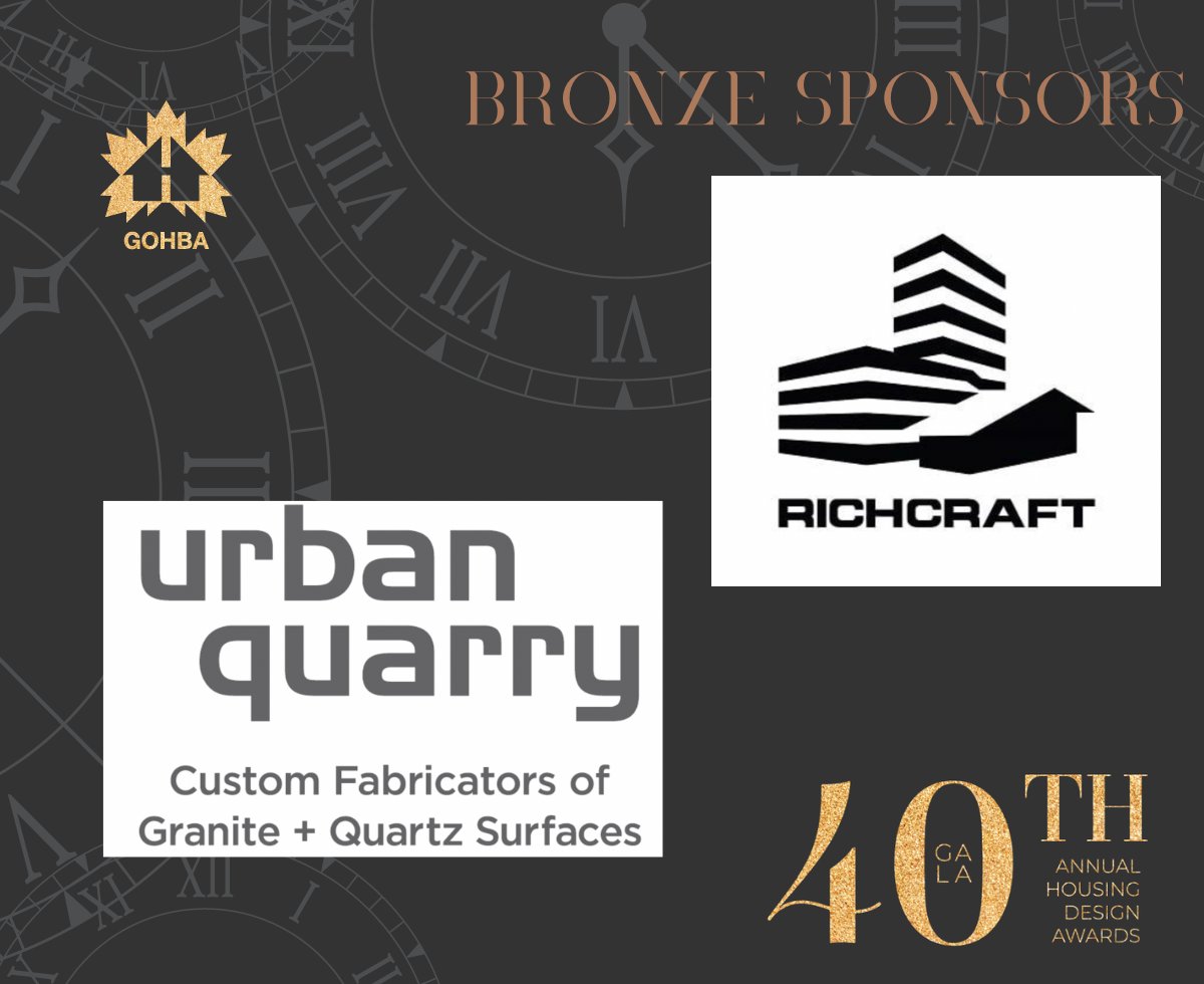 GOHBA_Ottawa's tweet photo. Thank you to our Bronze Sponsors for their generous contribution Richcraft Group and Urban Quarry . Submit your entries today at: https://t.co/yH8LAr8ncz
.
#GOHBA #HDAs #Ottawa #HomeBuilders #Construction https://t.co/VcFuPigcdv