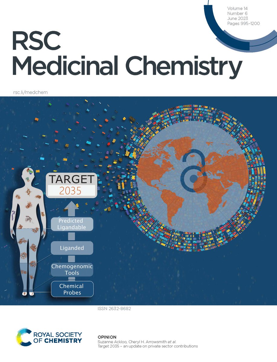 📢This month's issue features an update on the private sector contributions to @target2035 from Suzanne Ackloo, @CherylArrowsmi1 & co⬇

pubs.rsc.org/en/content/art…

#Target2035 is an open science movement to develop pharmacological tools for all human proteins by 2035👏